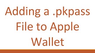 Adding a .pkpass File to Apple Wallet screenshot 2