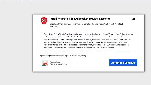 Adblockervideo.com (Ultimate Video Ad Blocker) browser hijacker removal guide.