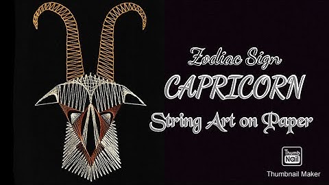 DIY String Art on Paper Capricorn Sunsign