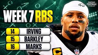 Week 7 Fantasy Lineup Breakdown: MUST START & BENCH RBs! | 2026 Fantasy Football Advice