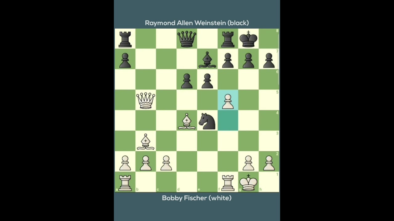 Bobby Fischer vs Raymond Allen Weinstein // USA Championship / New York - USA, 1958.