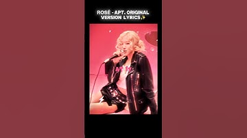 Rosé APT. 1.0 demo lyrics⚡️💓✨️#shortsedit #rosé_bruno_apt #apt #viralshorts #singer #lyrics