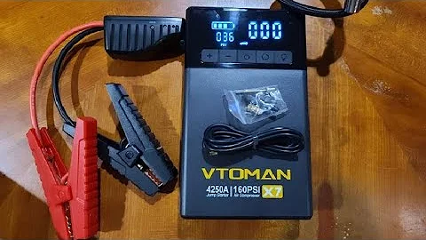 VTOMAN X7 Jump Starter with Air Compressor, 4250A 26800mAh Car Starter Review, Very powerful battery