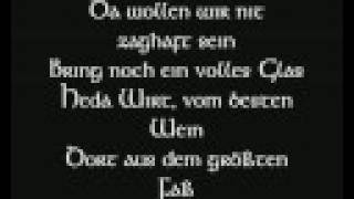 Video thumbnail of "Die Streuner - Schenk voll ein (Lyric)"