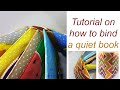 Quiet book binding tutorial - how to bind a mini book