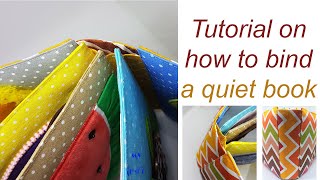 Quiet book binding tutorial - how to bind a mini book