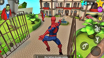 Spiderman Annoys Mr Grumpy - Scary Stranger 3D - New Update New Adventure Begins  (Android,iOS)