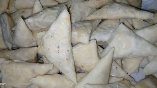 Making 10 dozen chicken qeema samosa Recipe |Ramadan Special Recipe|Make and freeze