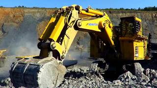 Komatsu PC3000-6 Loading Blasted Rock