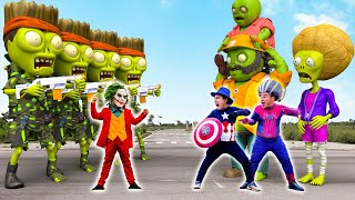 Scary Teacher 3D Super-Hero VS Team Bad Guy Zombie & Joker | Plant VS Zombie 2 In Real Life