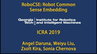 RoboCSE: Robot Common Sense Embedding