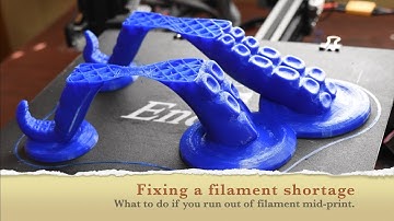 What to do if you run out of filament during a 3d print.