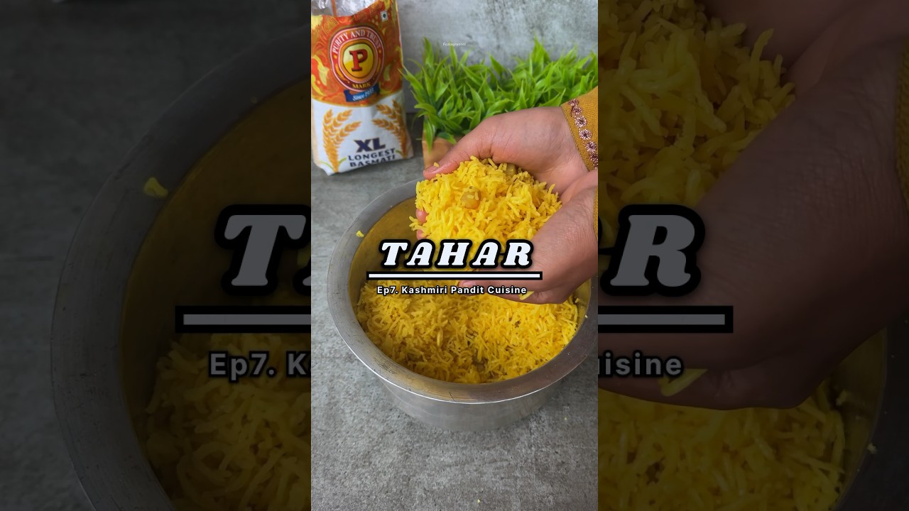 Kashmiri Pandit Style Tahar | Yellow Rice Taher Recipe | Fozia Rasool