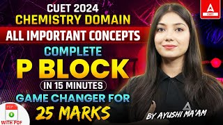 CUET 2024 Organic Chemistry | P Block in 15 Minutes | All Concepts, Tips and Tricks