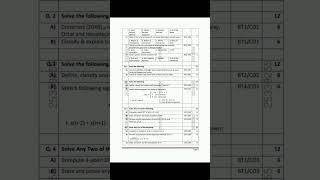 Exam question paper | Digital Logic and Signal Processing question paper | dbatu university #dbatu