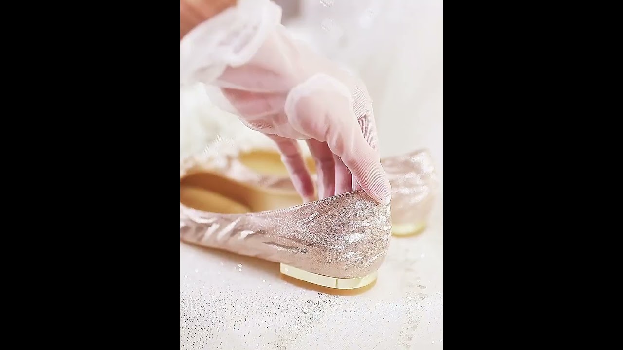 Chic / Beautiful Champagne Pearl Rhinestone Wedding Shoes