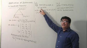 Application Of Determinants In Coordinate Geometry,