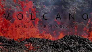 Icelands new volcanic eruption in 4k new 2023 , dji mavic 3 pro cine drone movie