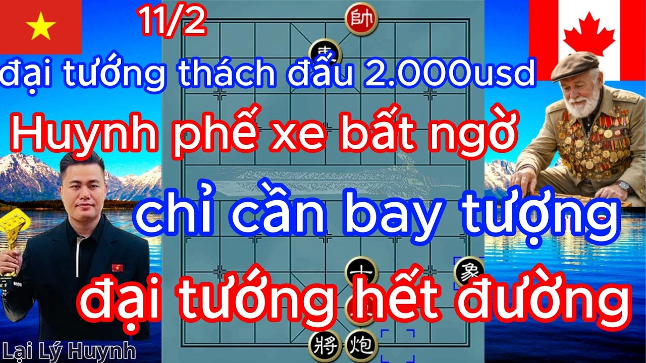 Đại tướng thách đấu 2000usd Huynh phế xe bất ngờ chỉ cần bay tượng đại tướng hết đường