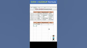 EVEN + XLOOKUP Formula in Excel #excel #exceltips #exceltutorial #shorts #msexcel #microsoftexcel