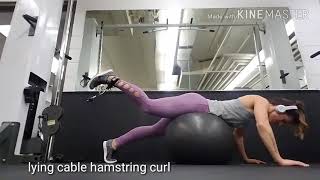 Lying cable hamstring curl