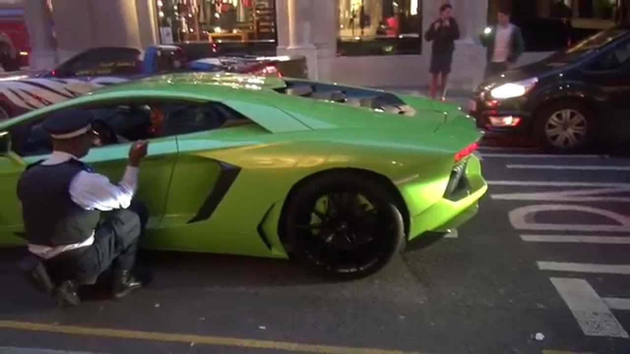Arab Aventador Making Noise In London!