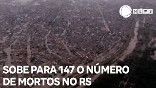 Sobe para 147 o número de mortos pelas chuvas no RS