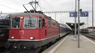 Switzerland: Basel area commuter trains hauled by SBB Re 4/4 II electric locos (Class 420)