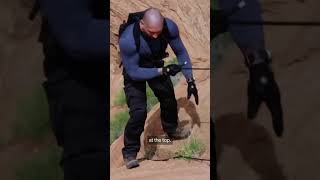 Dave Bautista Goes Down with Log