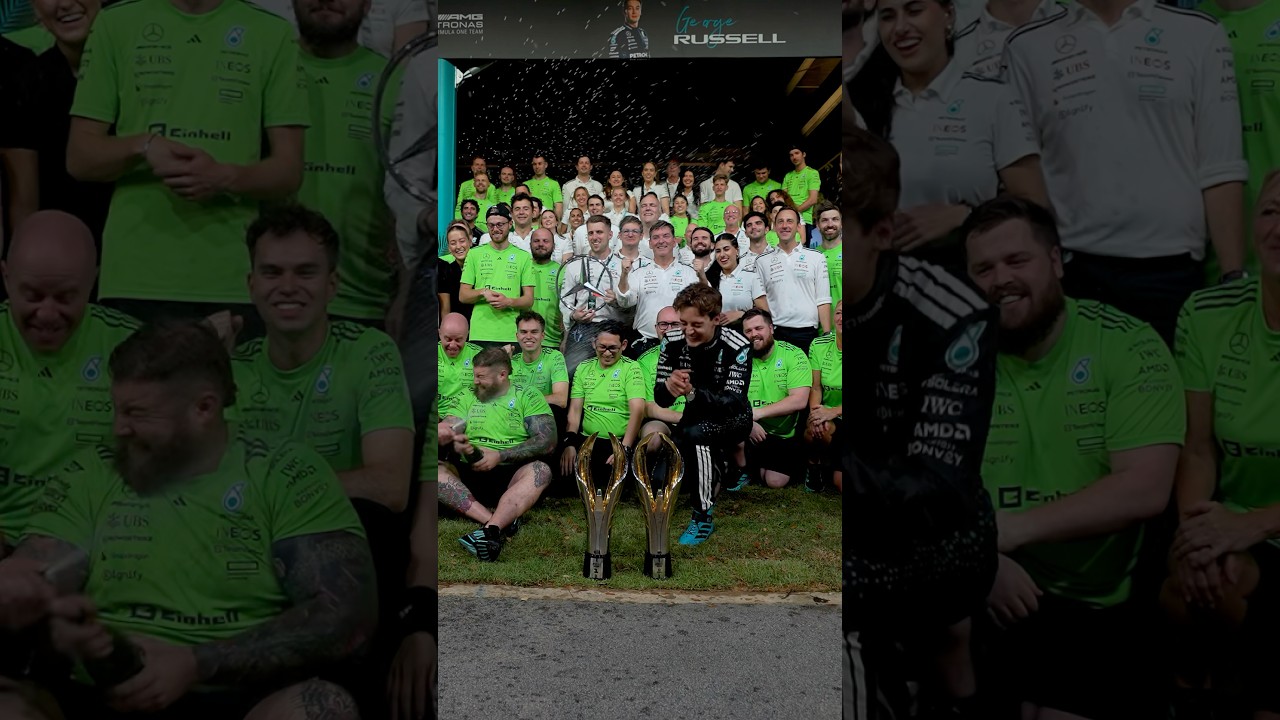 George Russell was BUZZING after winning in Singapore! 