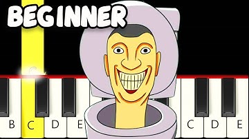 Skibidi Toilet Makeover - Fast and Slow (Easy) Piano Tutorial - Beginner