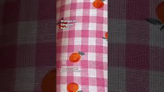 Oranges Print Gingham Fabric For #sewingforkids #dressmaking #handsewing #stoffe varrás #cucito