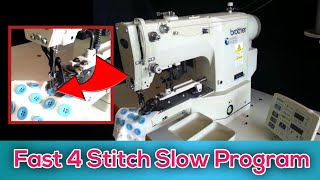BE-438d || How to Do 4 Stitch Slow Program || @Tailorhouse2 screenshot 5
