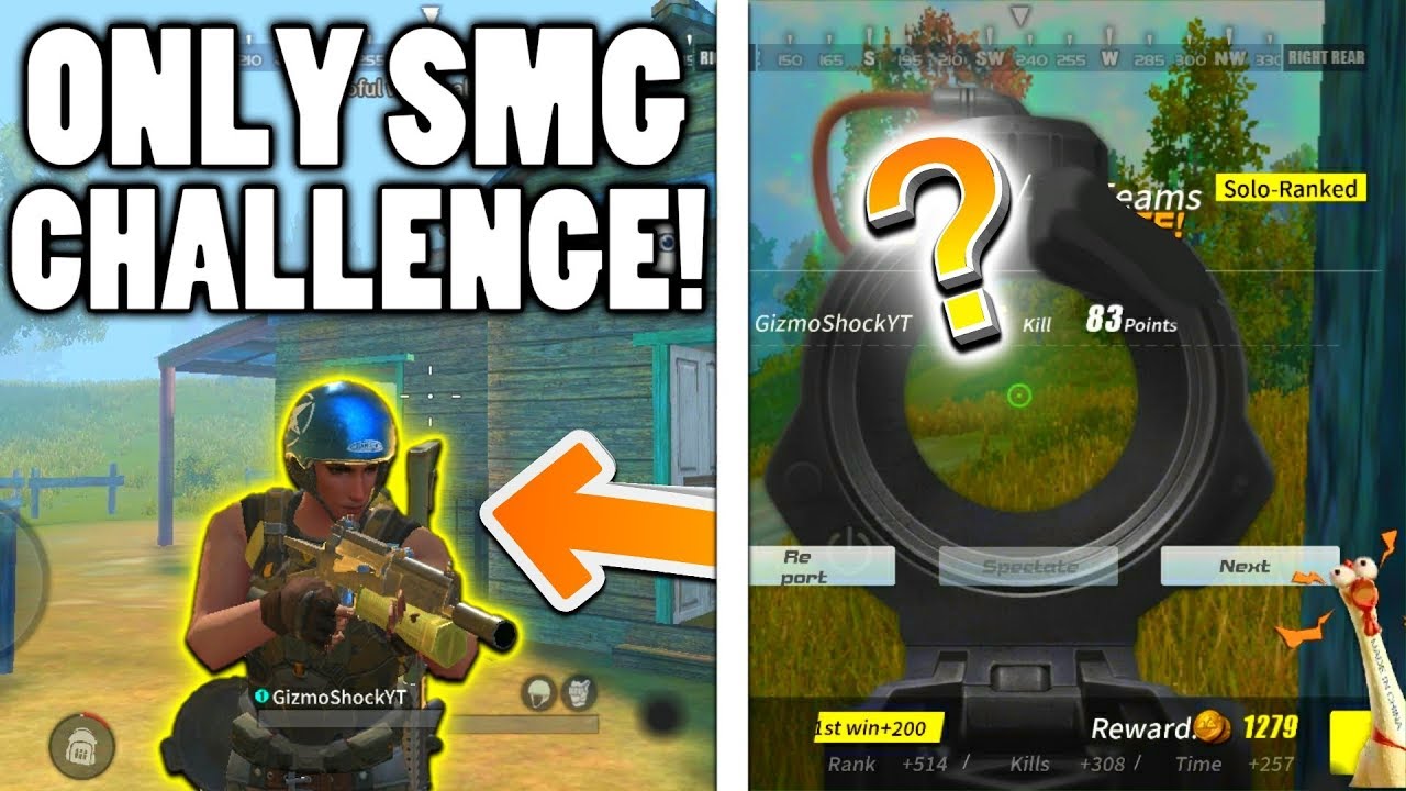 RULES OF SURVIVAL SMGs ONLY CHALLENGE! RULES OF SURVIVAL CHALLENGE! RoS Ep. 2!