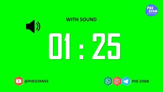 Celebrity 1 min 25 seconds Green Screen Timer with Sound @PHEGYAN93 Net Worth
