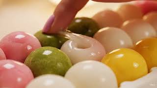 A colorful keyboard made of Japanese dango カラフルお団子のキーボード screenshot 2