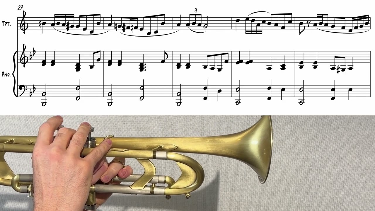 La Vie En Rose - Trumpet & Piano w/ Sheet Music | Romantic Jazz Instrumental (Louis Armstrong Style)