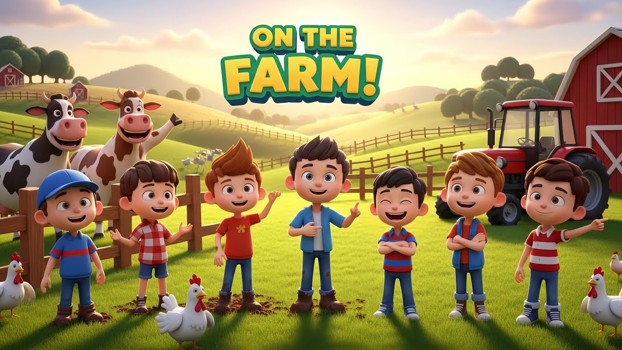 On a Farm | Fun 3D Animated Kids Rhyme 🚜🐓 | 
