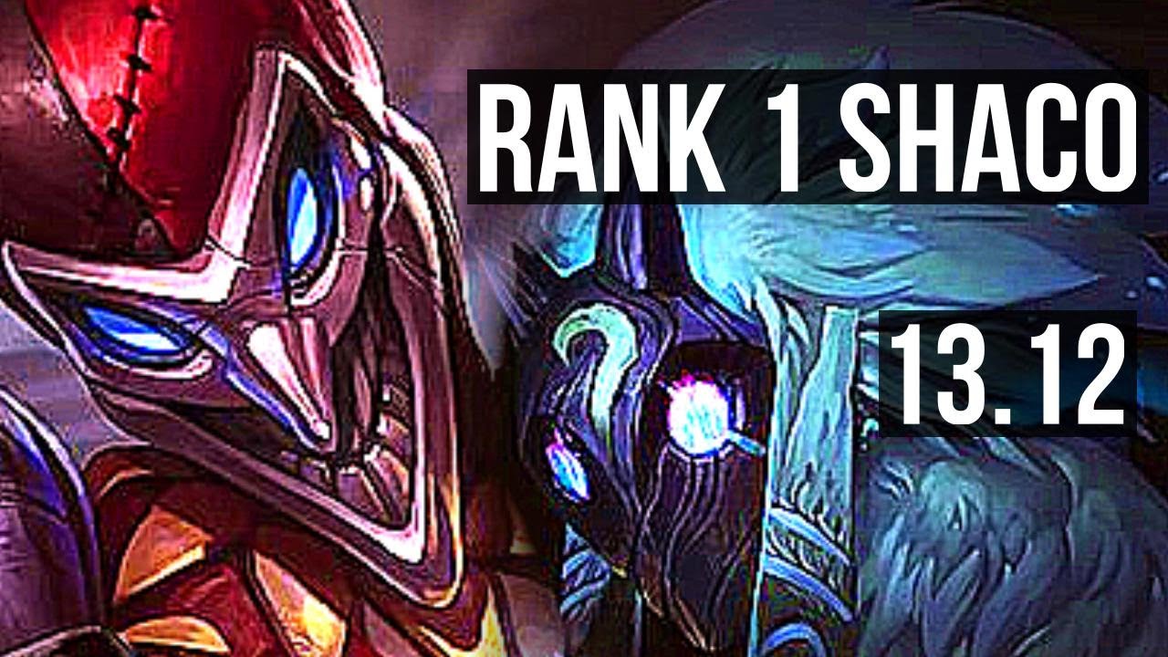 SHACO vs KINDRED (JNG) | Rank 1 Shaco, 9/0/4, 2.5M mastery, Legendary | KR Challenger | 13.12