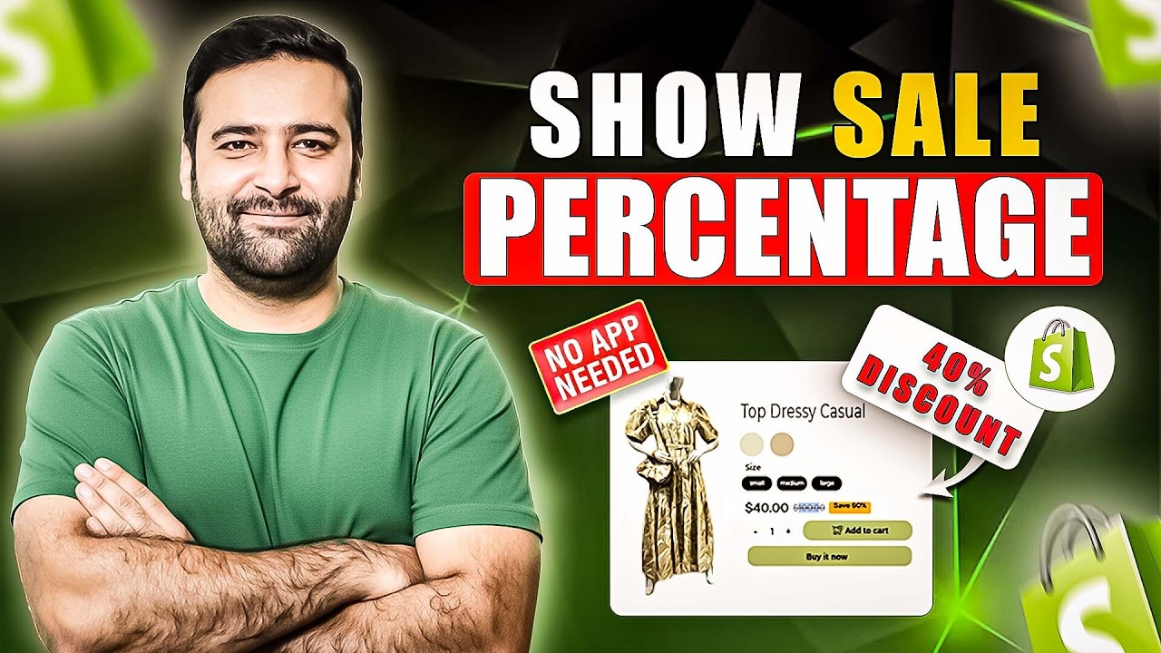 How To Show Sale Percentage Discount on Shopify [2026 - Without APP ...