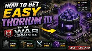 War Commander | Thorium III Base Attack | Maximum Thorium Farming Strategy | Facebook Gameplay