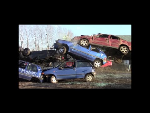 rollover 401k Volvo car crashing!!