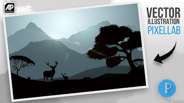 Vector illustration graphic design in pixellab mobile | Graphic design tutorial ft amazingplay