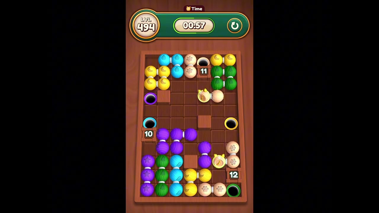ROLLIE　A TOUCH AND GO! Rolling in Holes Level 494 Walkthrough - YouTube