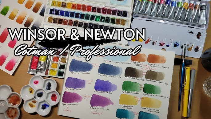  Winsor & Newton Cotman Watercolor Paint Set, Sketchers' Pocket  Set, 12 Half Pans w/ Brush