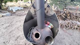 Uncle Mud at Jackrabbit Springs 15 King Beaver Rocket Biochar Oven 2