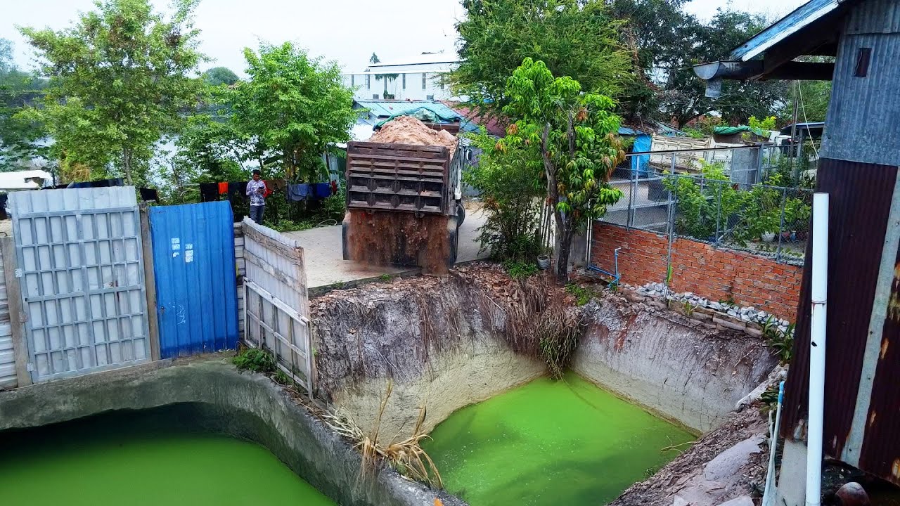 Bulldozer Power Start to completed Project under Home by Truck