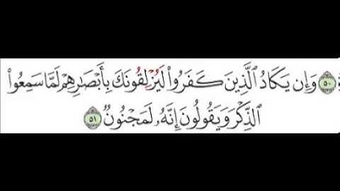 سورة القلم  الآية 51