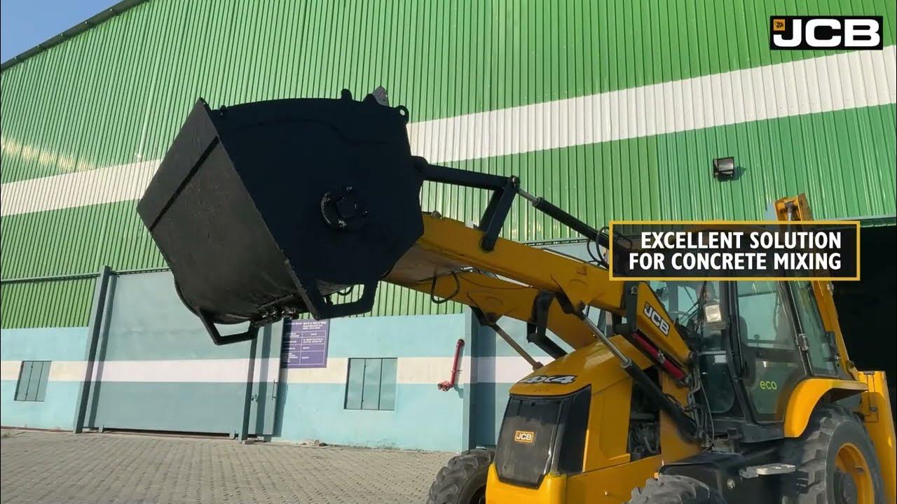 JCB Concrete Mixing Bucket with Backhoe Loader I Quick & Efficient