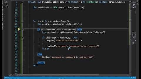 VB160-2 - VB.NET  User Authentication - Part 2